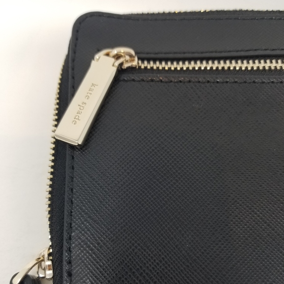 Kate Spade NEW Black Zip Wristlet Fits Phone - Picture 3 of 13